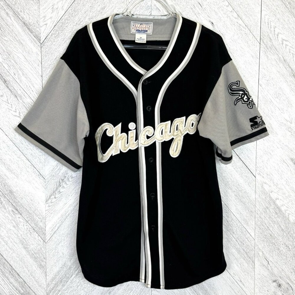Vintage Starter Jersey Chicago White Sox Baseball MLB Blue Mens Size Medium